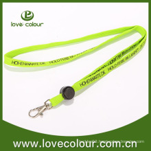 Fashion FLUO Green Silk-Screen Tubular Lanyard